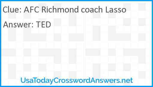 AFC Richmond Coach Lasso Answer