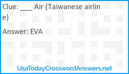 ___ Air (Taiwanese airline) Answer