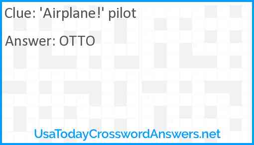 'Airplane!' pilot Answer
