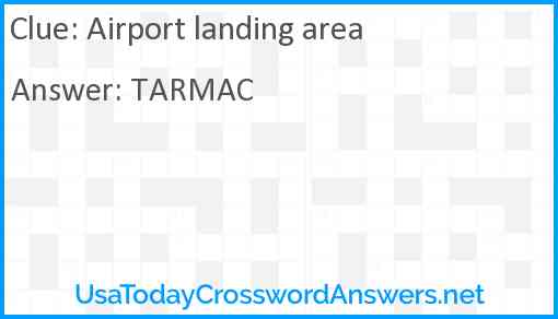 Airport landing area Answer