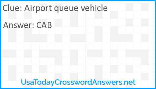 Airport queue vehicle Answer