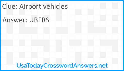 Airport vehicles Answer
