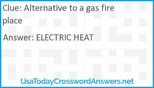 Alternative to a gas fireplace Answer