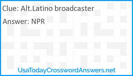 Alt.Latino broadcaster Answer