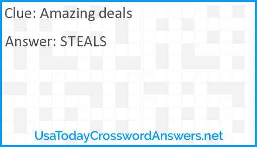 Amazing deals Answer