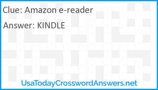 Amazon e-reader Answer