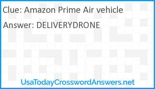Amazon Prime Air vehicle Answer