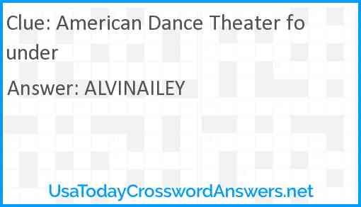 American Dance Theater founder Answer
