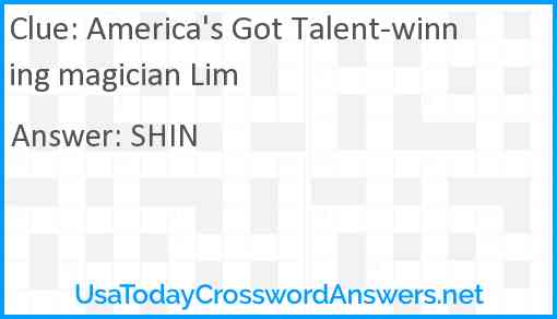 America's Got Talent-winning magician Lim Answer