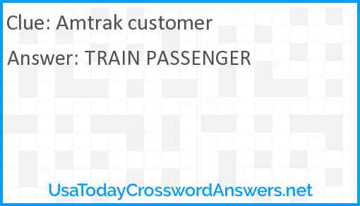 Amtrak customer Answer