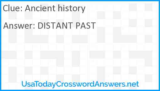 Ancient history Answer