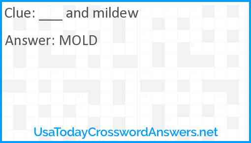 ___ and mildew Answer