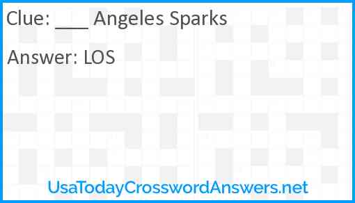 ___ Angeles Sparks Answer