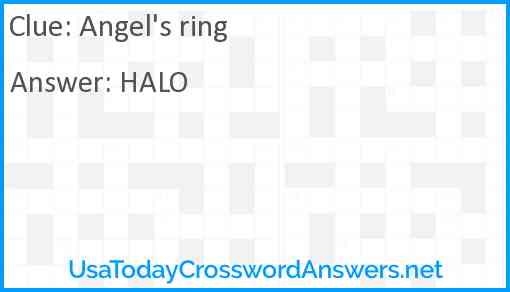 Angel's ring Answer
