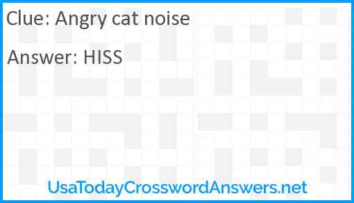 Angry cat noise Answer