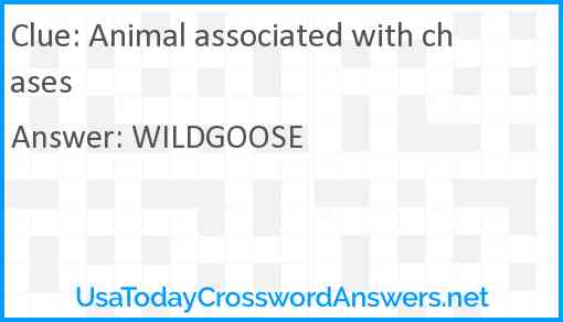 Animal associated with chases Answer