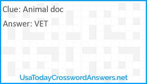 Animal doc Answer