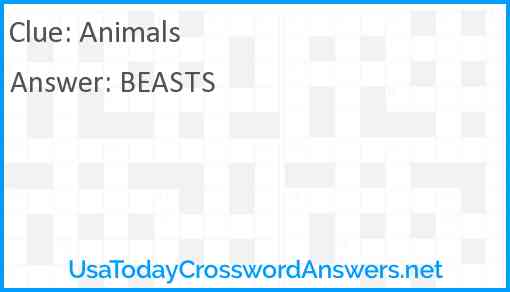 Animals Answer