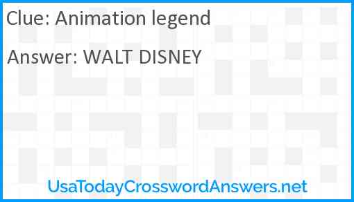 Animation legend Answer