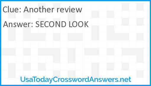 Another review Answer