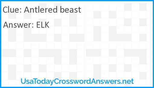 Antlered beast Answer