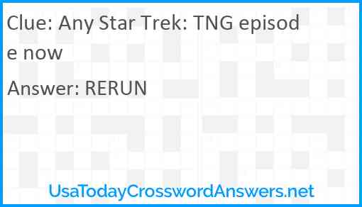 Any Star Trek: TNG episode now Answer