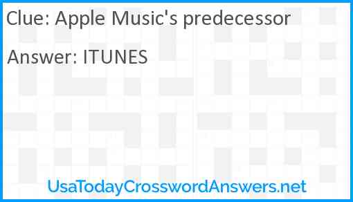 Apple Music's predecessor Answer