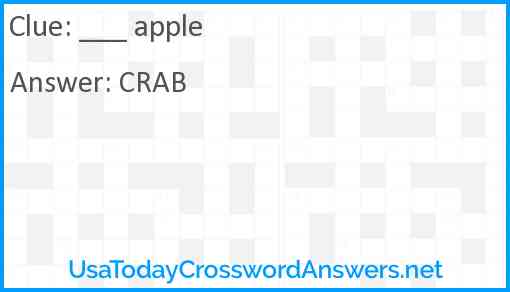___ apple Answer