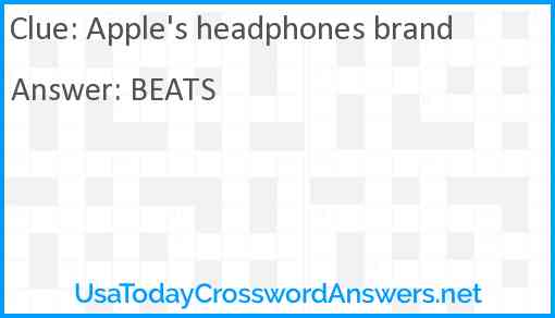 Apple's headphones brand Answer