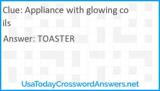 Appliance with glowing coils Answer