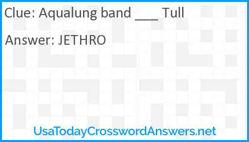 Aqualung band ___ Tull Answer