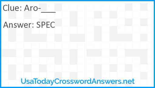Aro-___ Answer