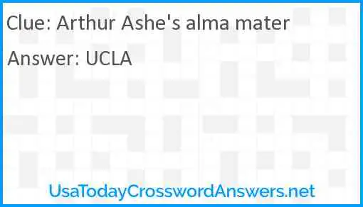 Arthur Ashe's alma mater Answer