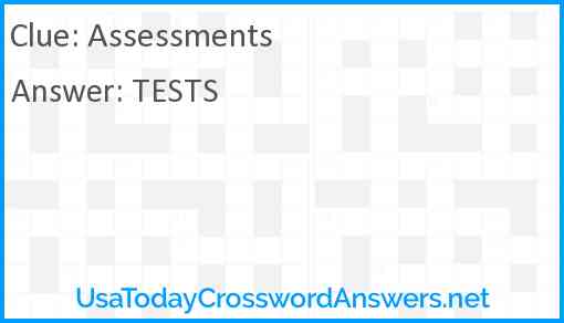 Assessments Answer