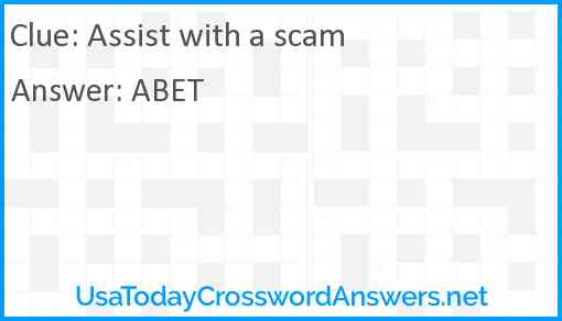 Assist with a scam Answer
