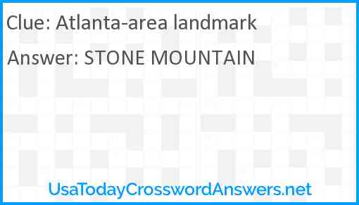 Atlanta-area landmark Answer