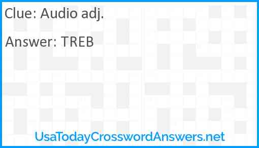 Audio adj. Answer