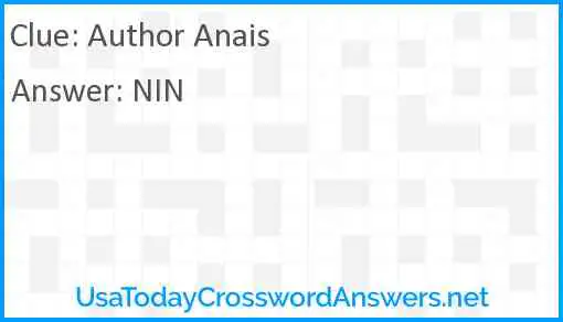 Author Anais Answer