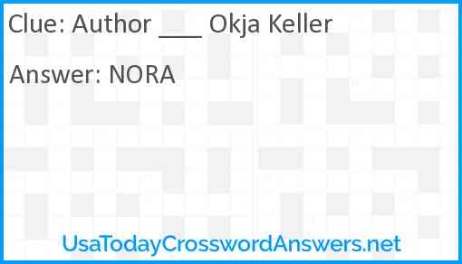 Author ___ Okja Keller Answer