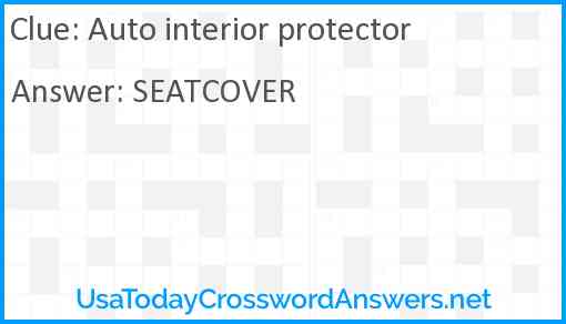 Auto interior protector Answer