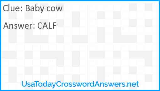 Baby cow Answer