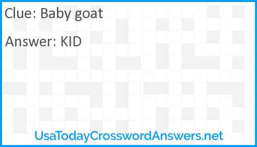 Baby goat Answer