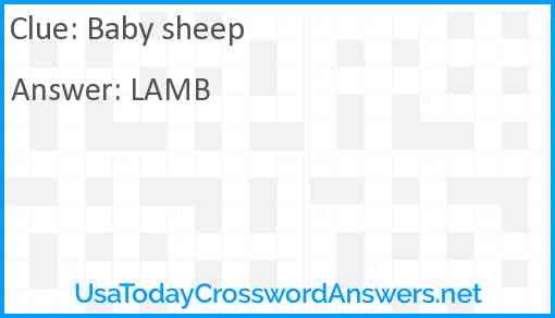 Baby sheep Answer