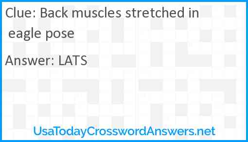 Back muscles stretched in eagle pose Answer