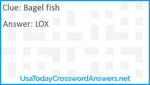 Bagel fish Answer
