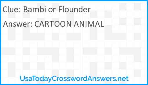Bambi or Flounder Answer