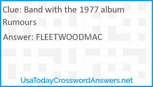 Band with the 1977 album Rumours Answer