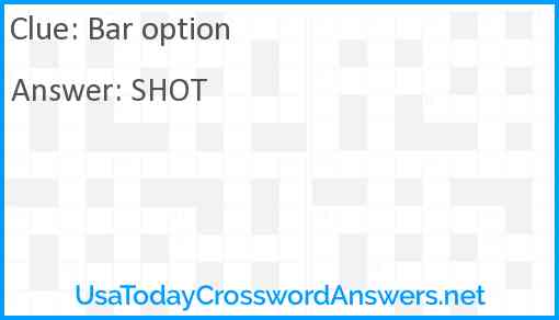 Bar option Answer