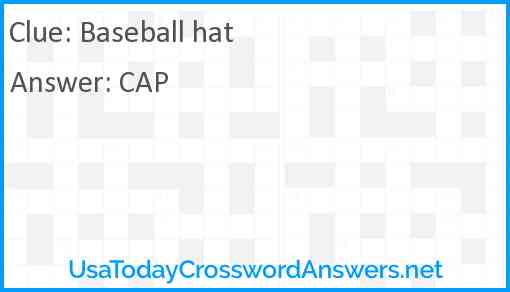 Baseball hat Answer