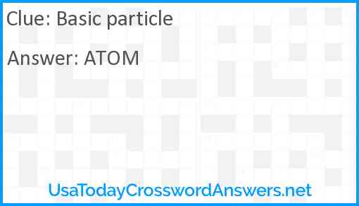 Basic particle Answer